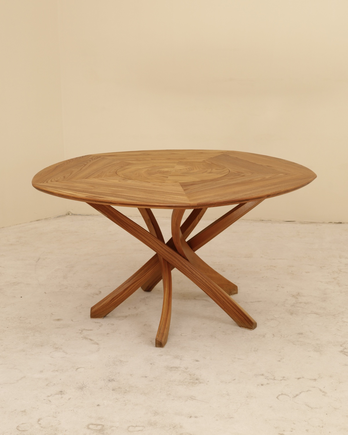 Table en orme massif, Seltz, France, 1990&rsquo;s