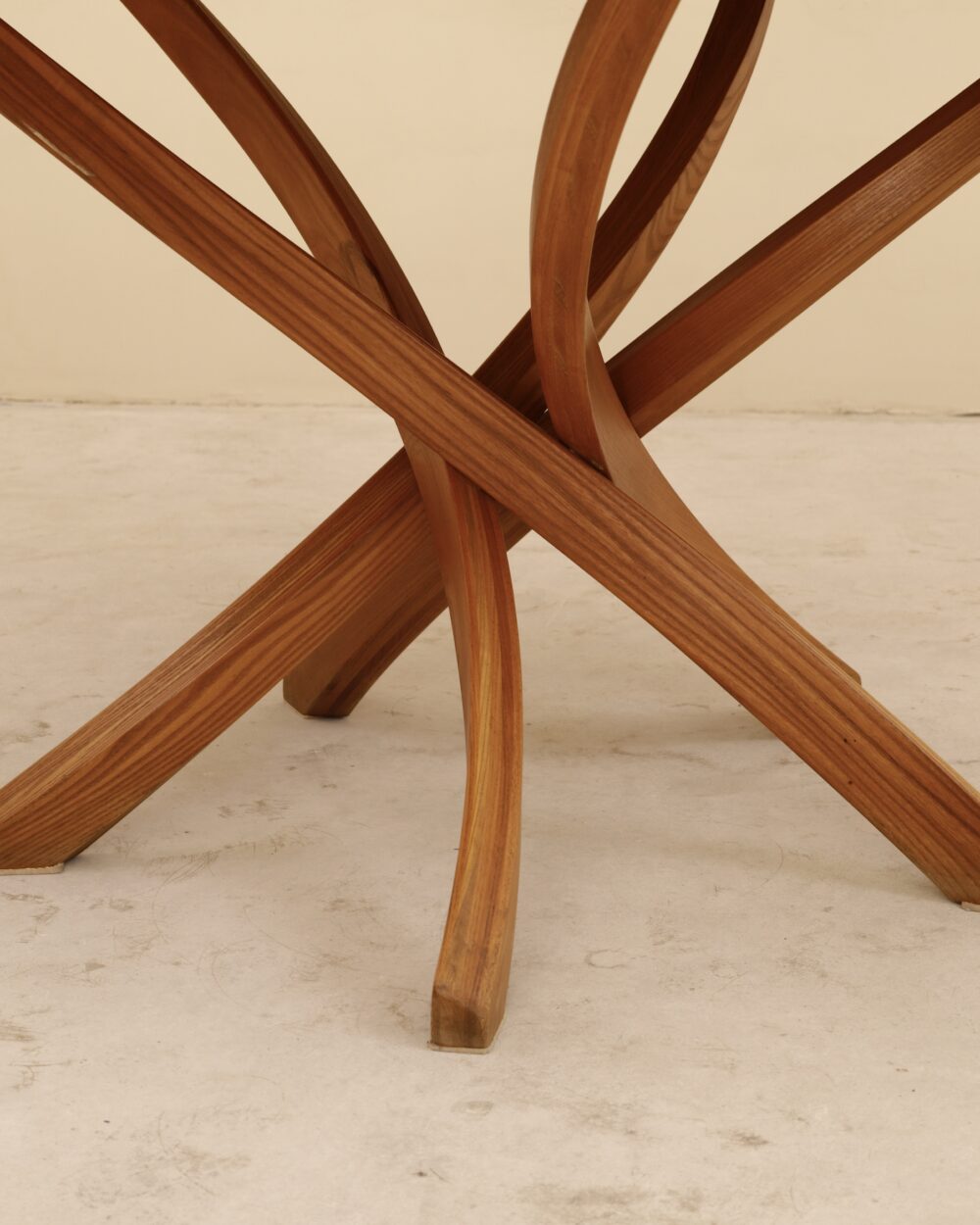 Table en orme massif, Seltz, France, 1990&rsquo;s