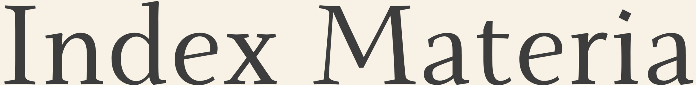 Index Materia